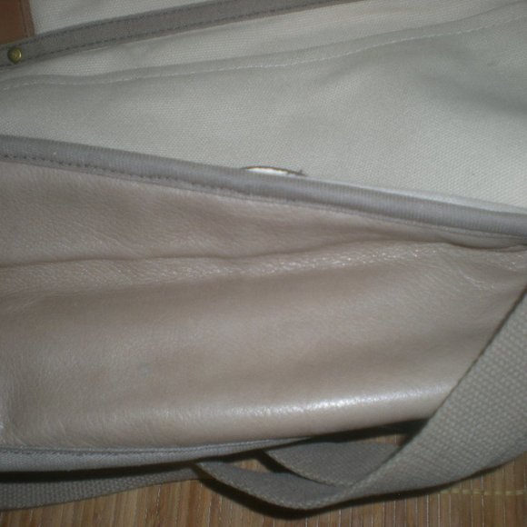 FOSSIL Brand  Computer Electronics  Book  Bag Messenger  Tan - Picture 11 of 11